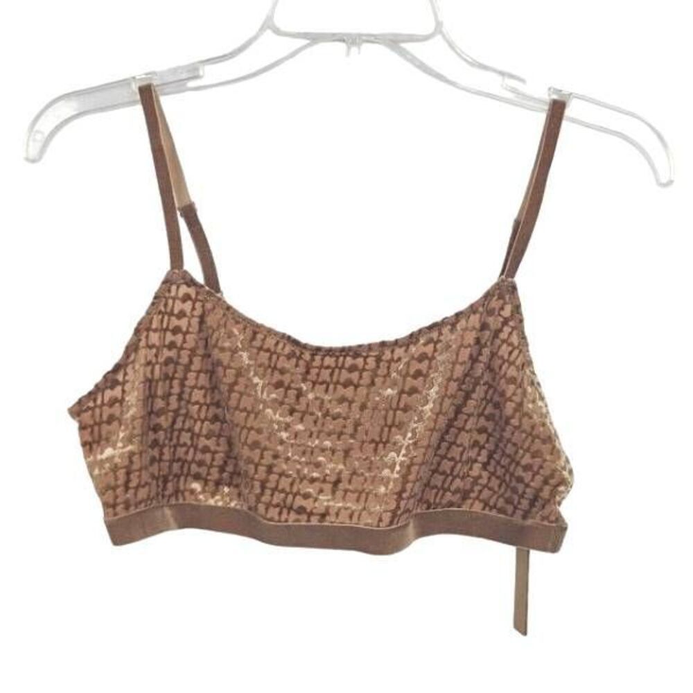 SKIMS FLOCKED LOGO BRALETTE NWT